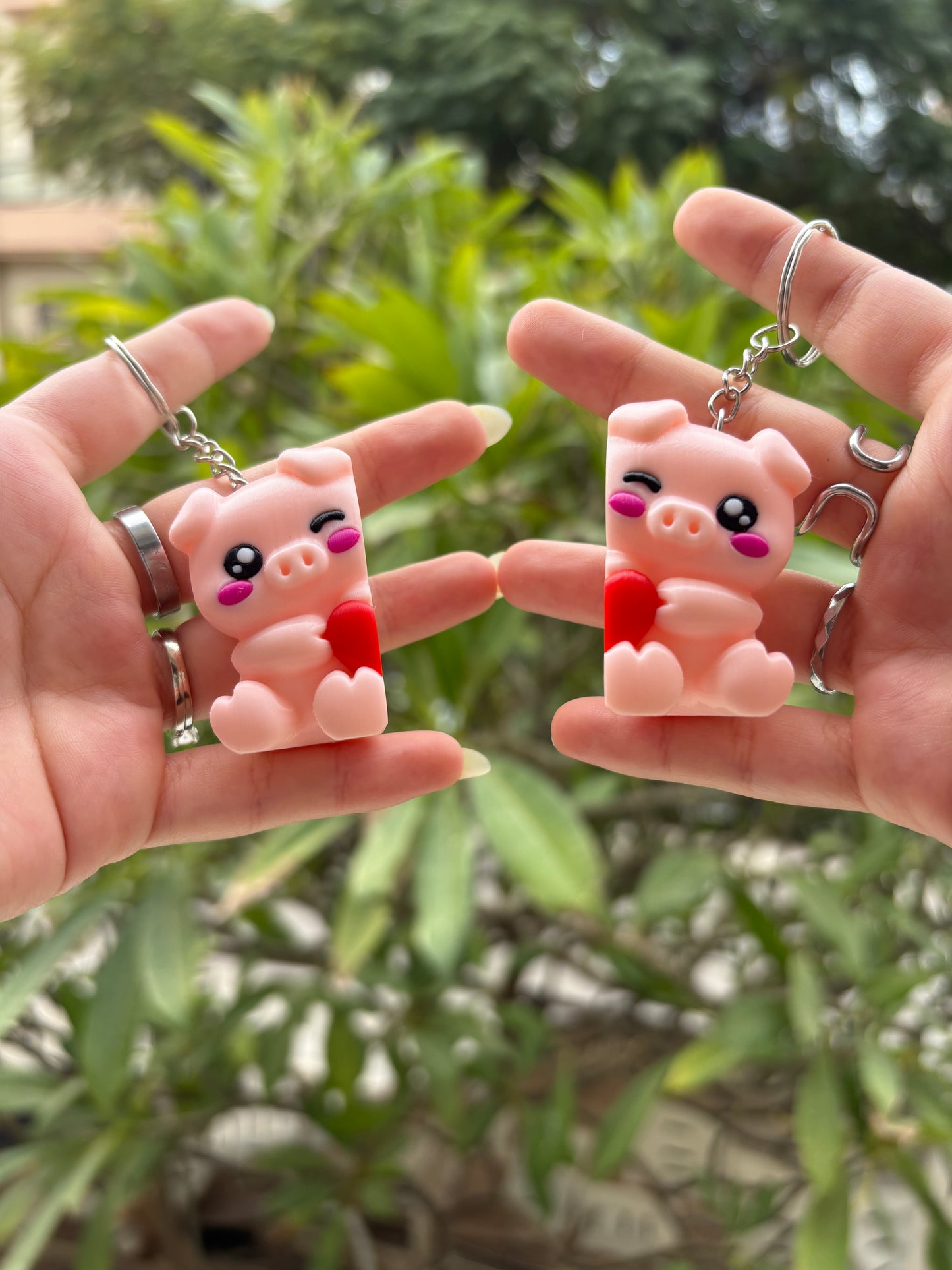 The Inseparable Piggy Keychains