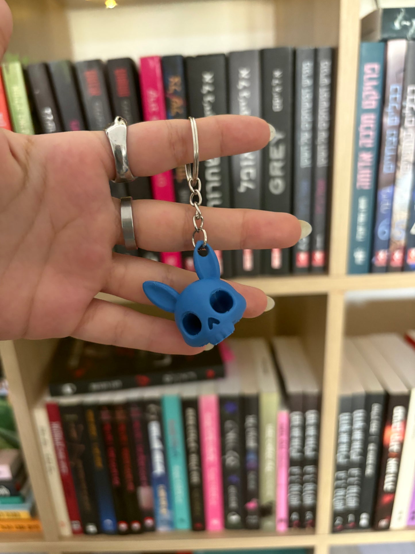 Bunny skull keychain