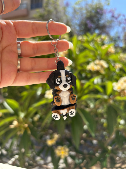Bernese Mountain Dog Keychain