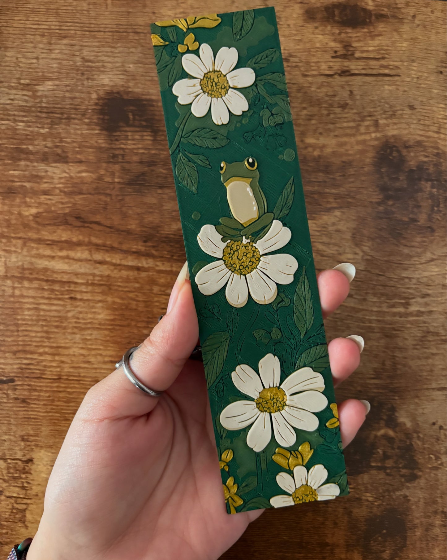 Frog and Flowers bookmark