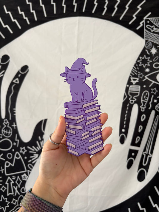 Witchy Cat on Books Bookmark
