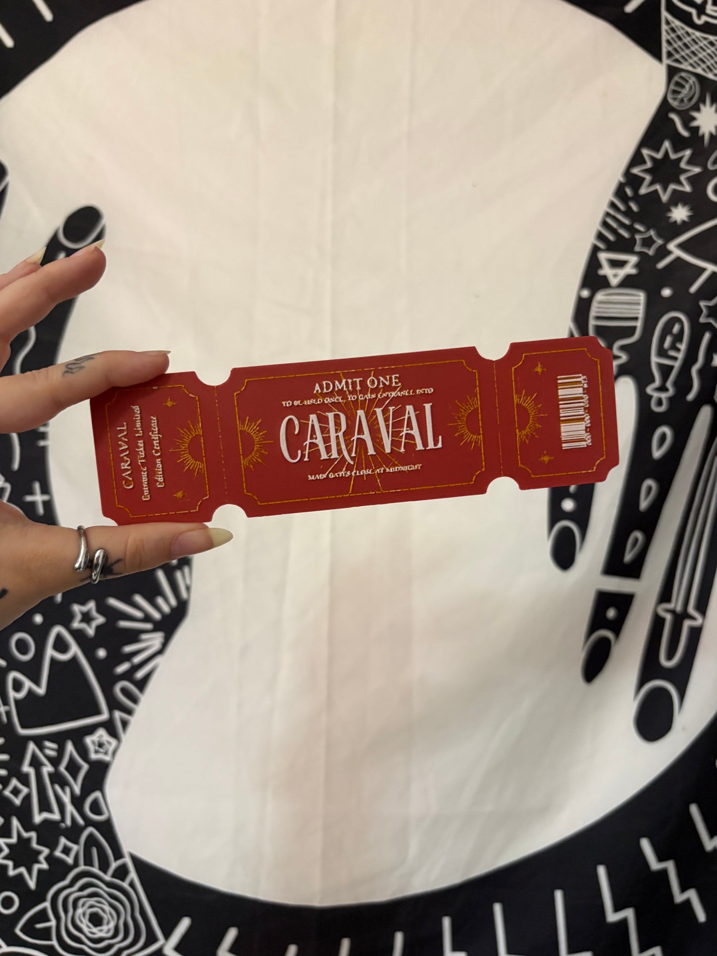 Caraval Ticket Bookmarks