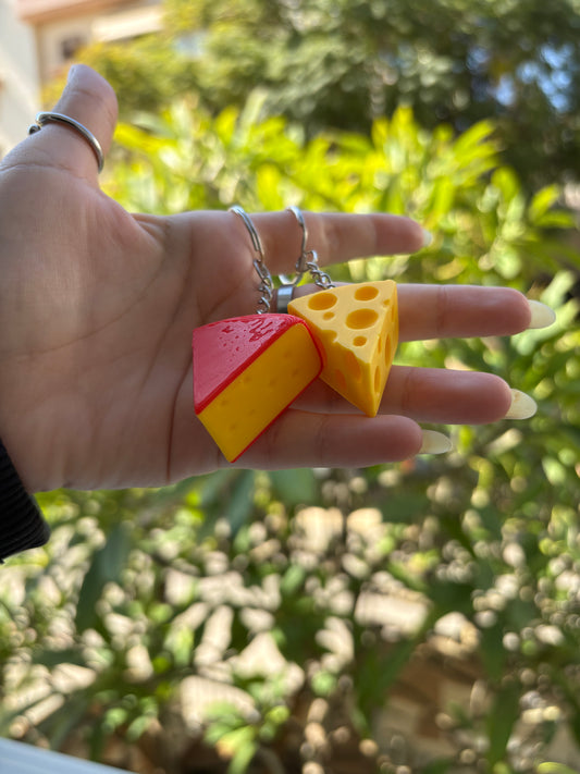 The Cheesy Slice Keychain