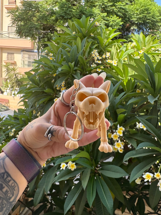Dog Skeleton Keychain