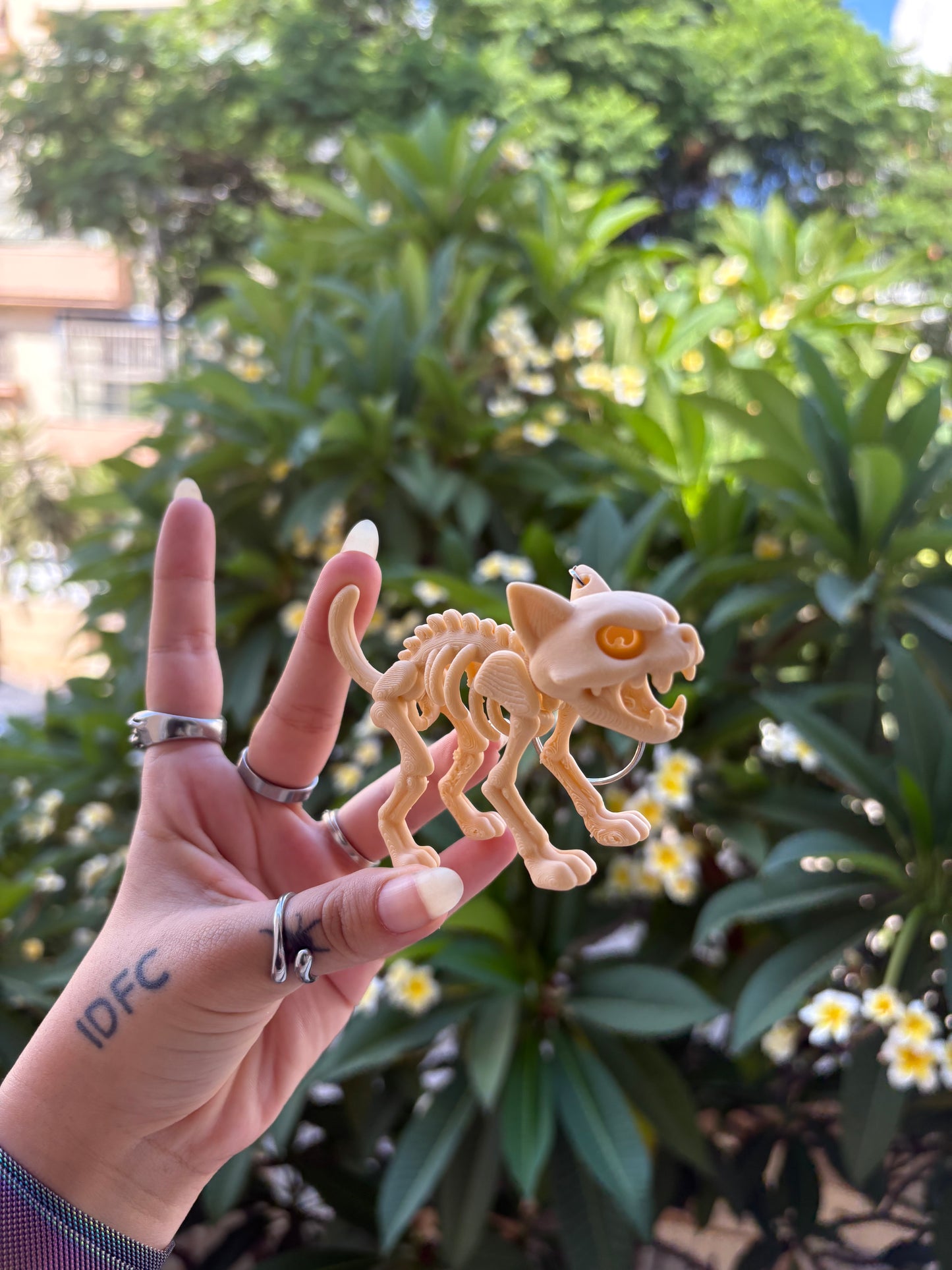 Cat Skeleton keychain