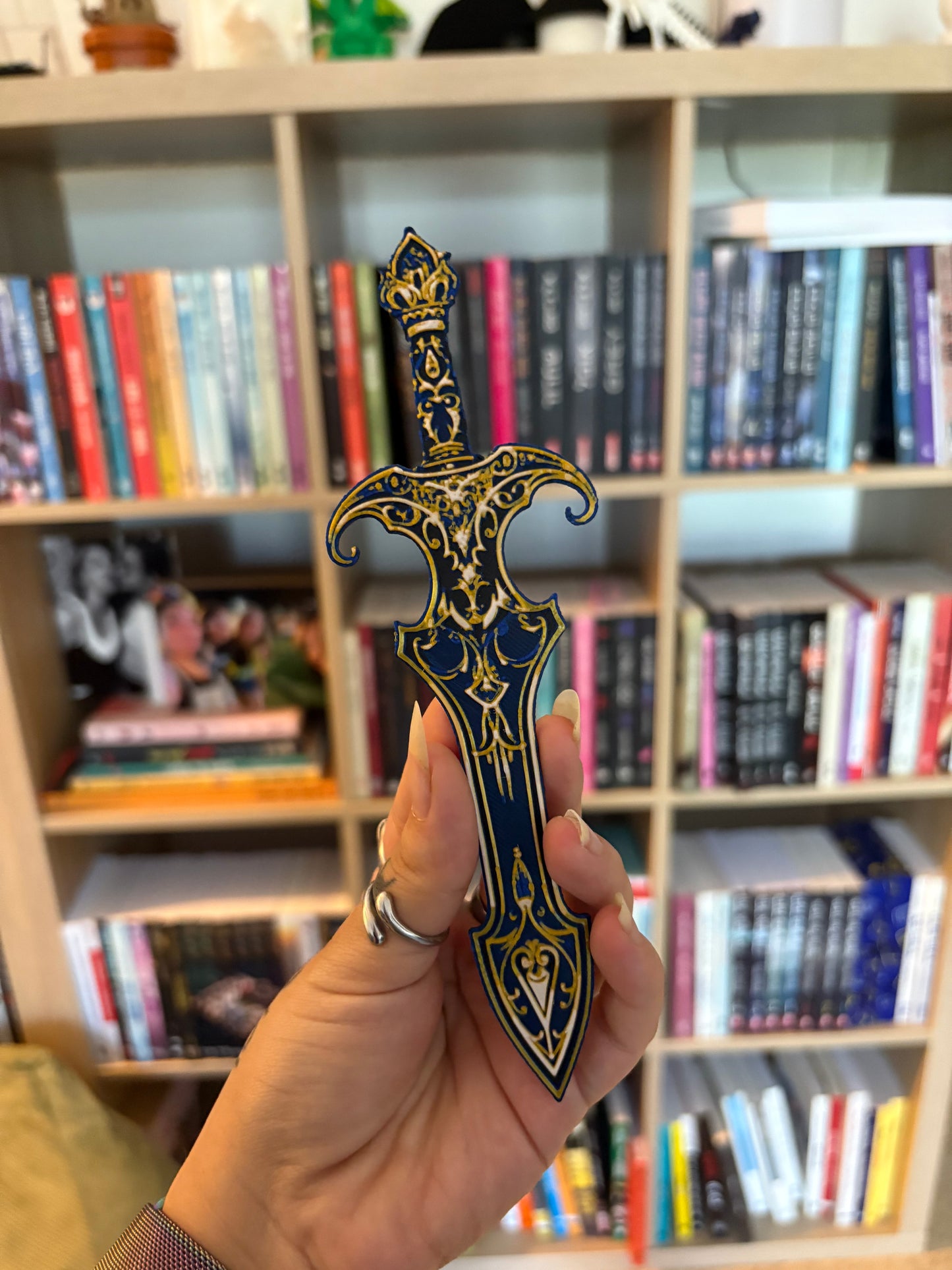 Blue & Gold Sword Bookmark