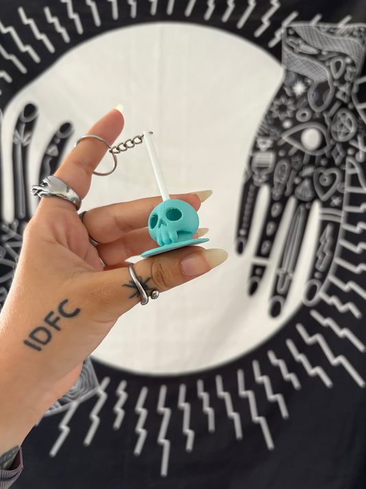 Skull Lollipop keychain
