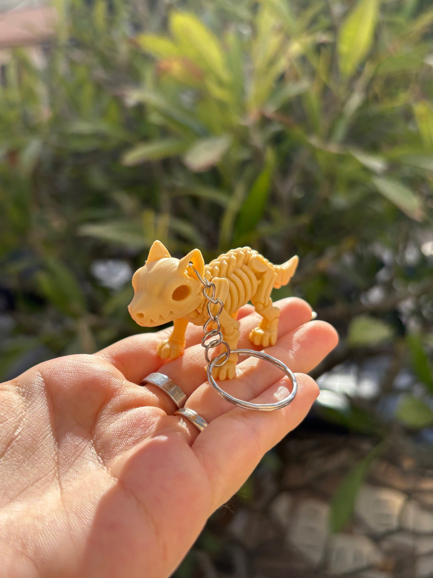 Fox Skeleton Keychain
