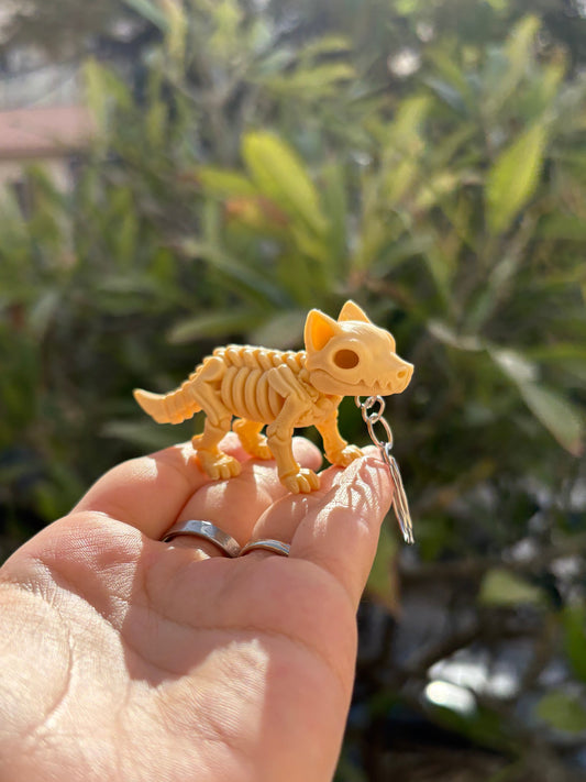 Fox Skeleton Keychain
