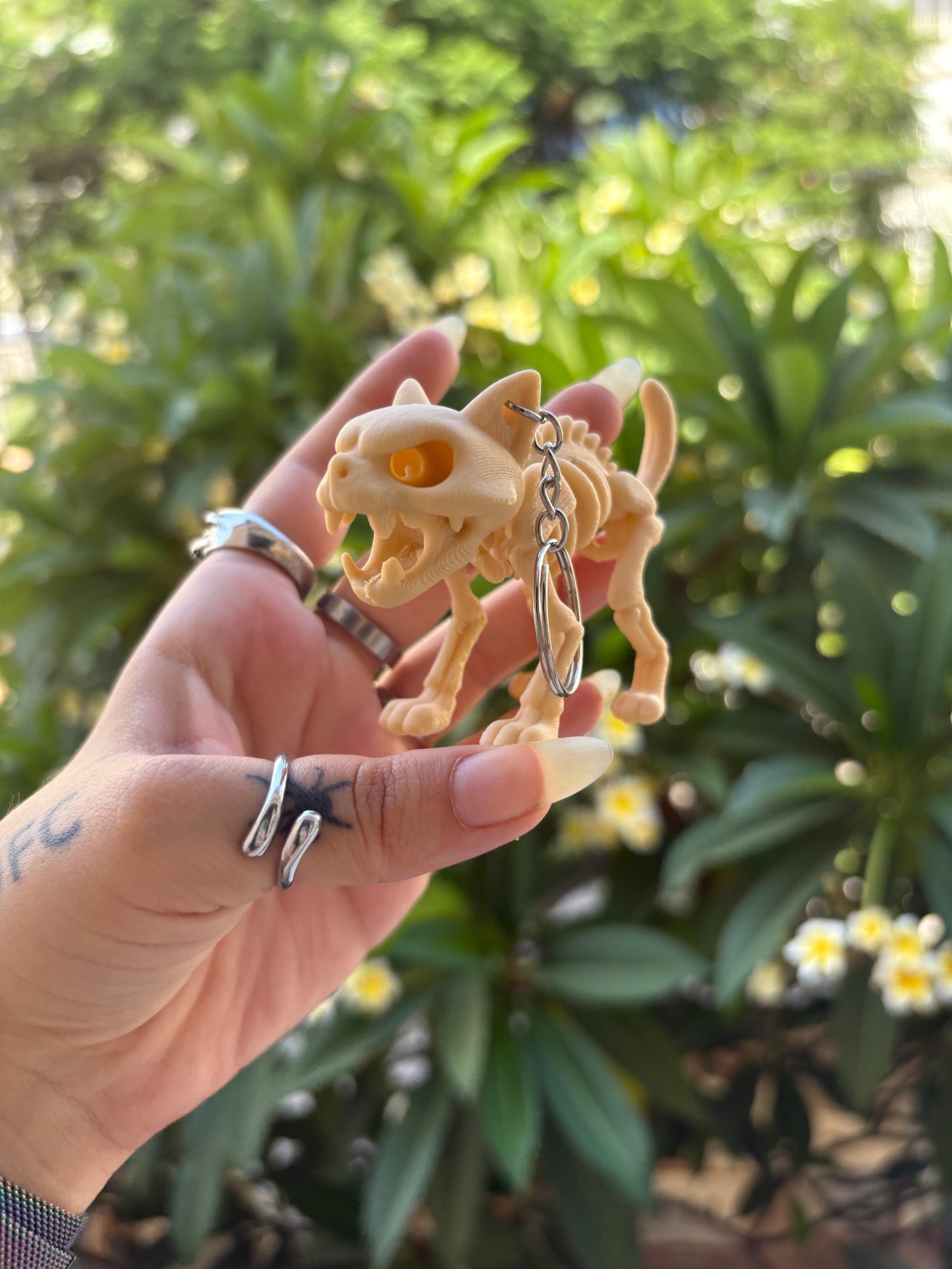 Cat Skeleton keychain