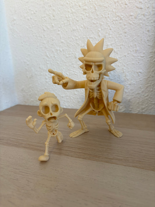 Rick and Morty Skeleton Figures
