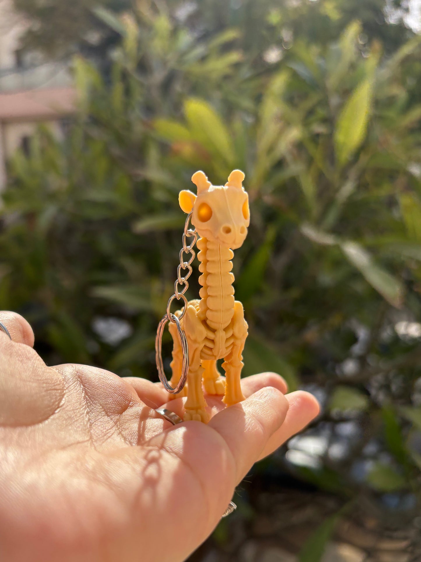 Giraffe Skeleton Keychain