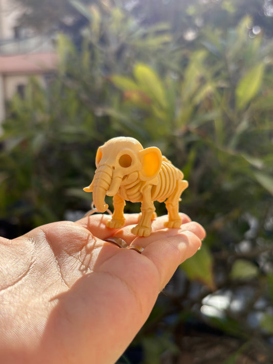 Elephant Skeleton Keychain