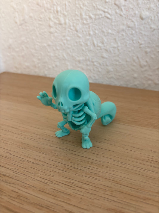 Squirtle Skeleton Figure