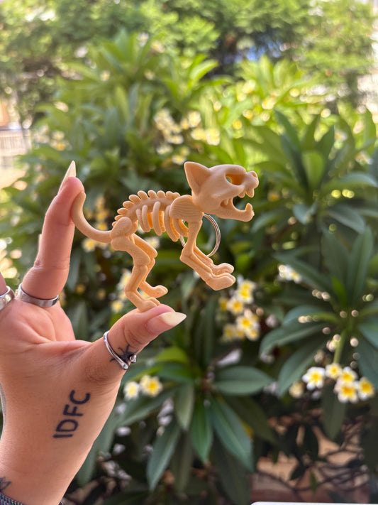 Cat Skeleton keychain