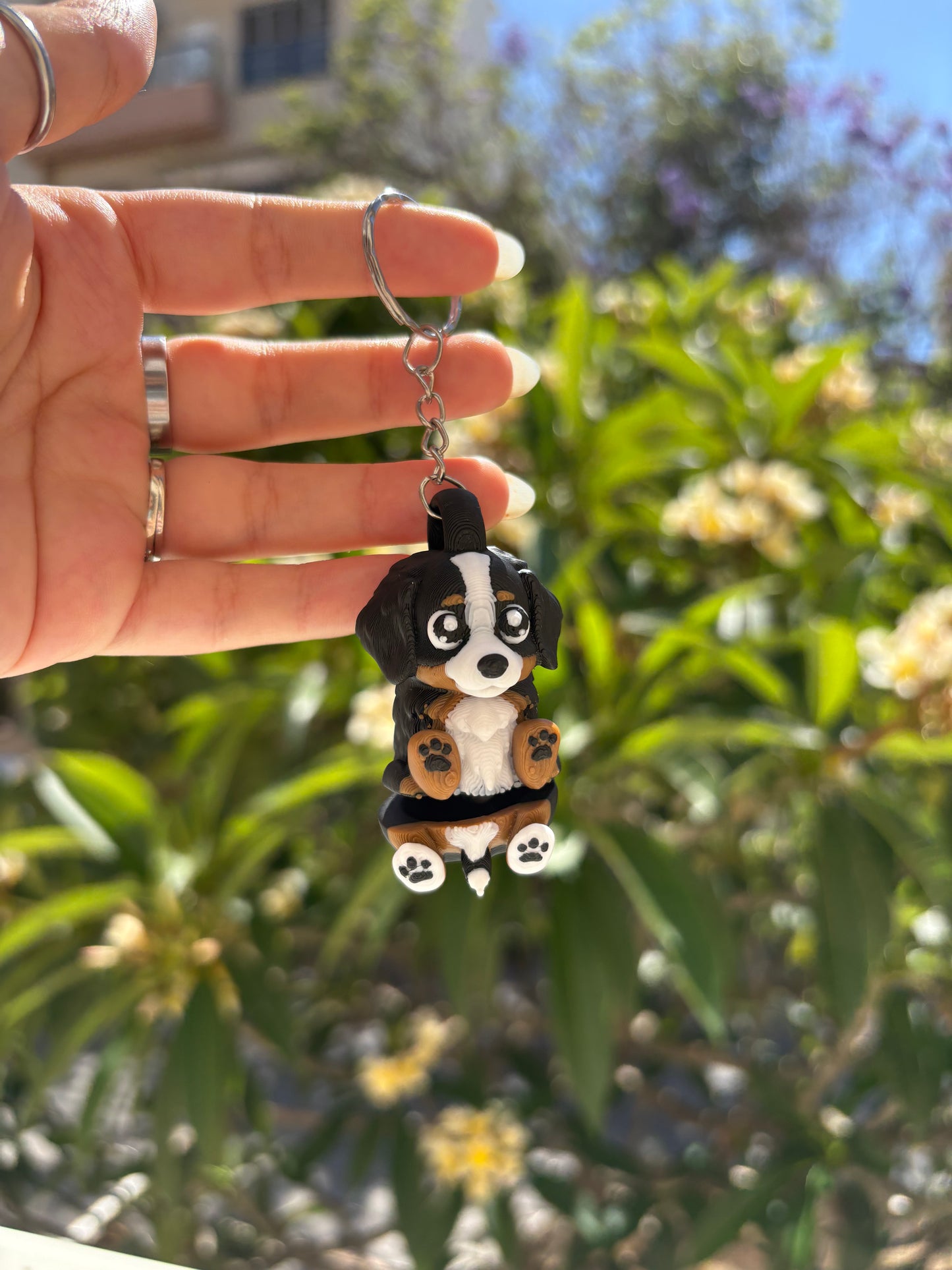 Bernese Mountain Dog Keychain