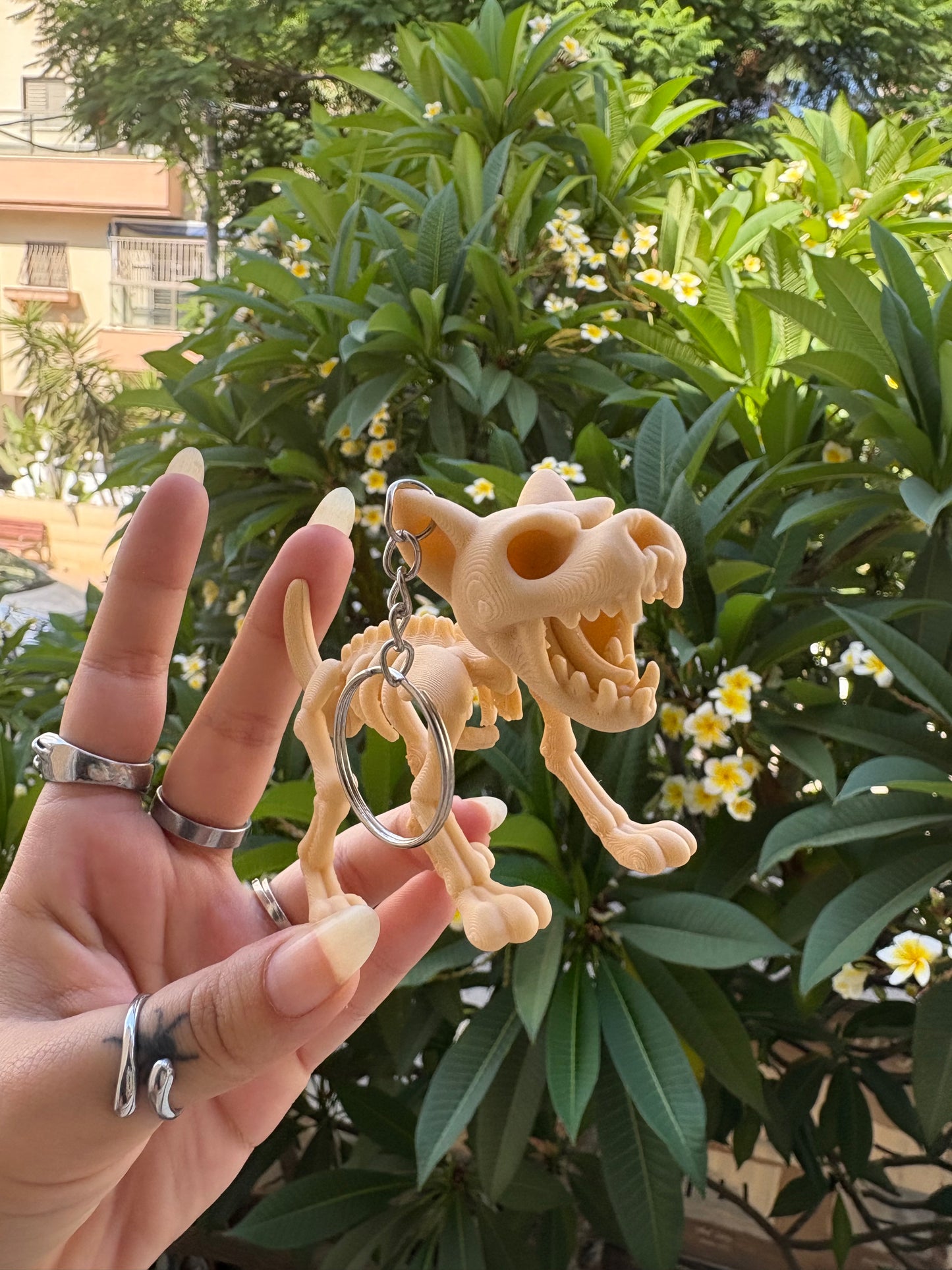 Dog Skeleton Keychain