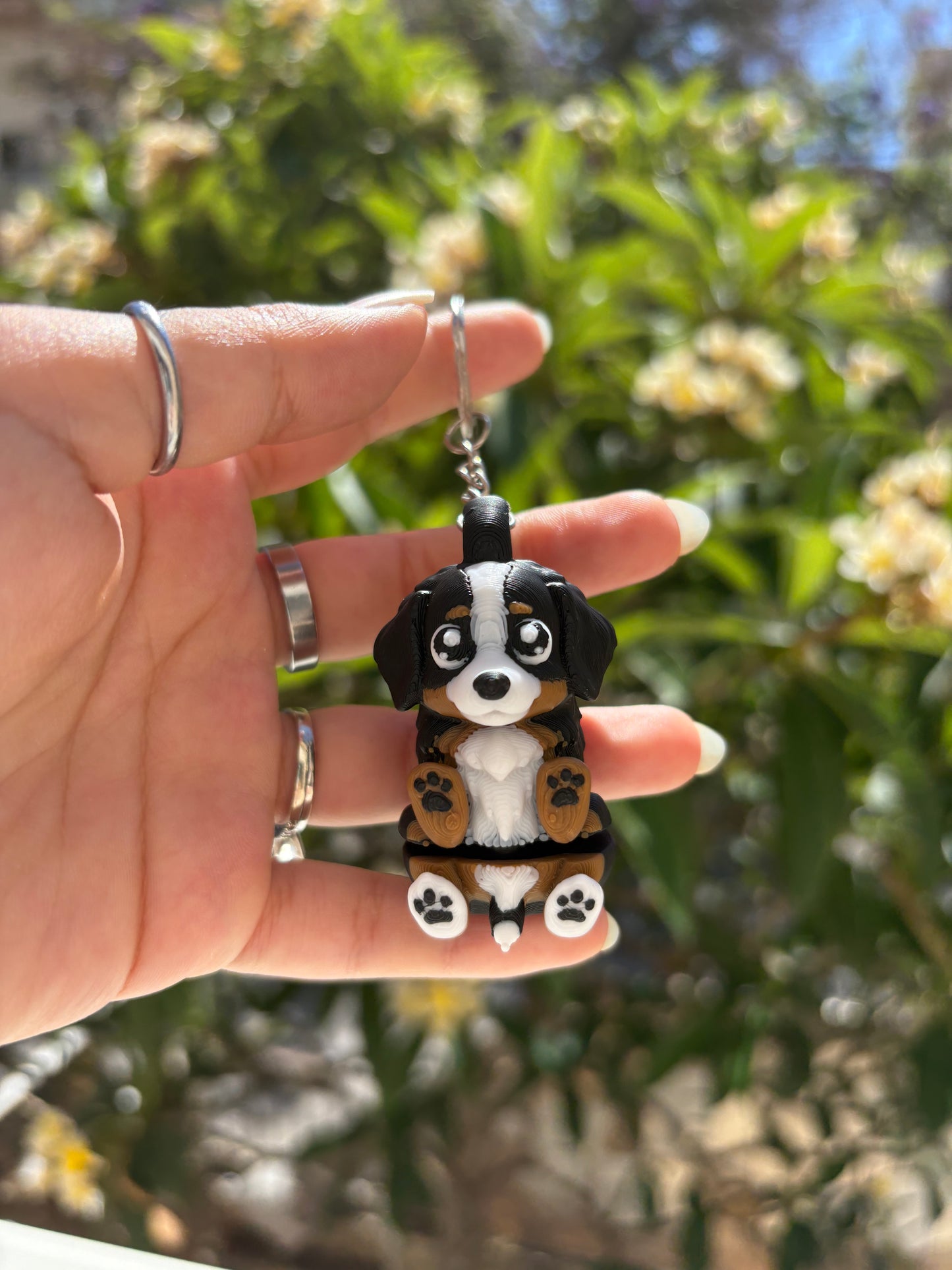Bernese Mountain Dog Keychain