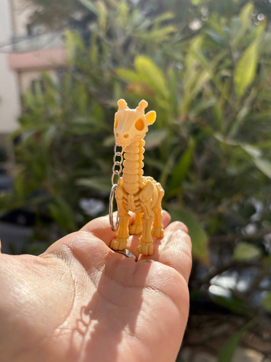 Giraffe Skeleton Keychain