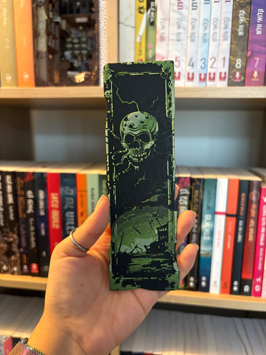 Glow-in-the-Dark Skull Ruins Bookmark