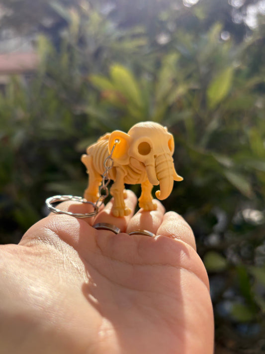 Elephant Skeleton Keychain