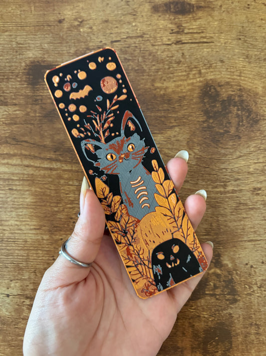 Halloween cat bookmark
