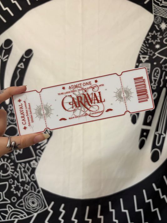 Caraval Ticket Bookmark