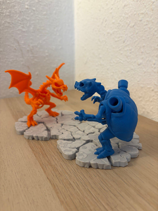 Blastoise vs Charizard Diorama Figure