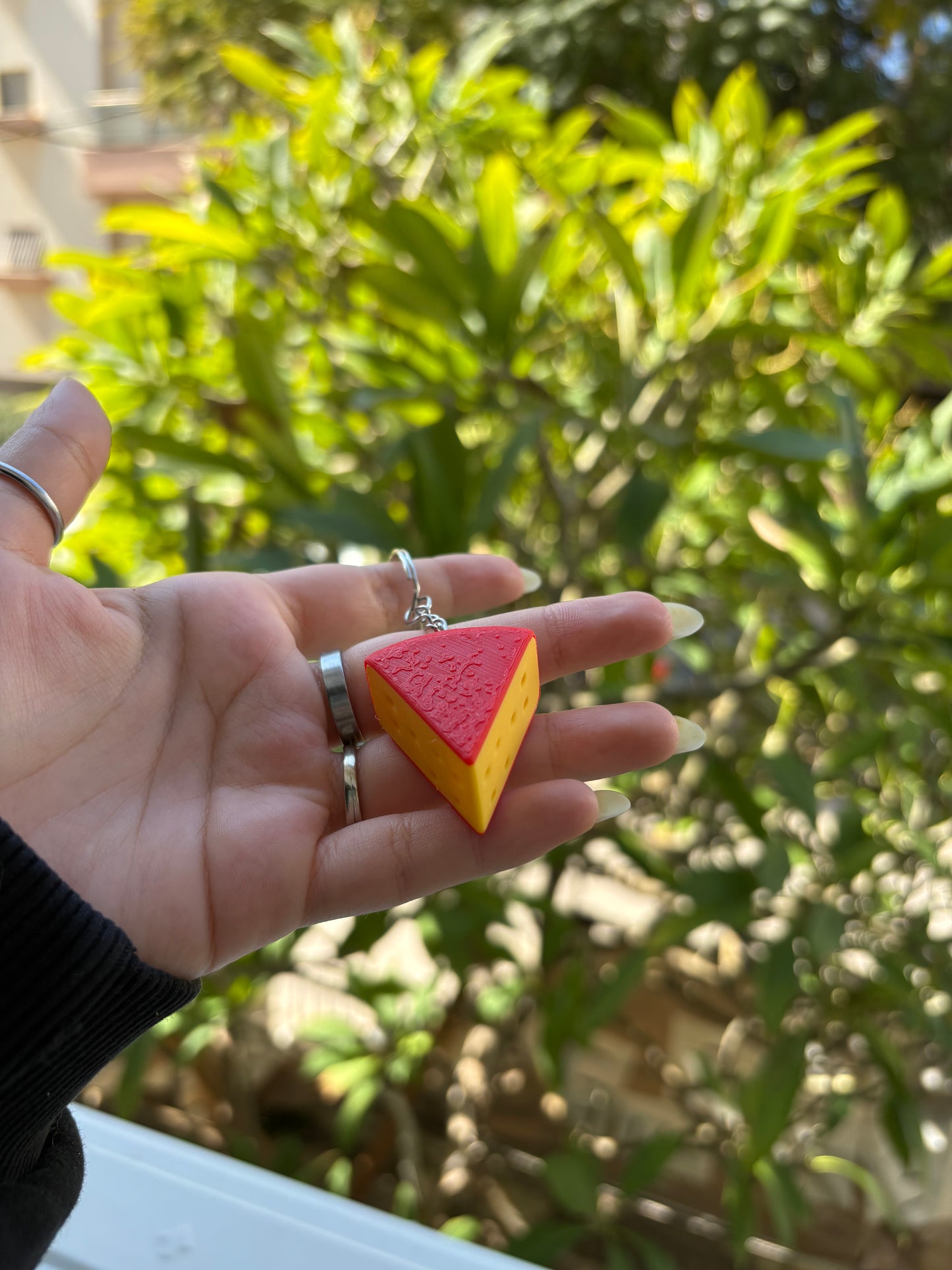 The Cheesy Slice Keychain