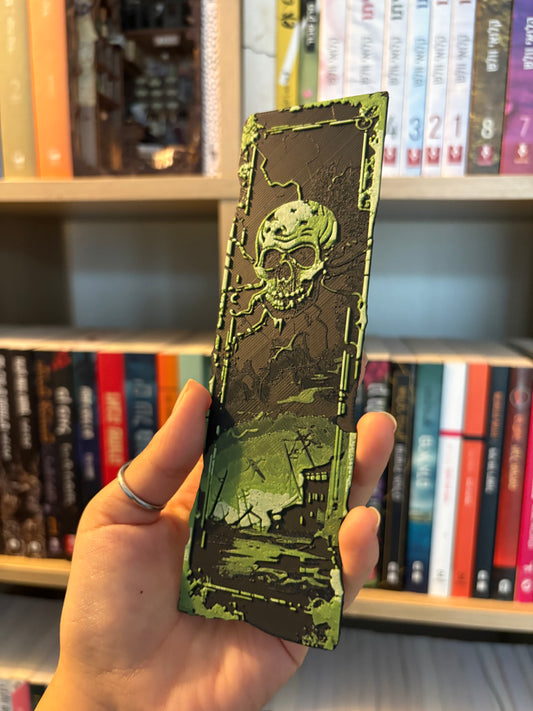 Glow-in-the-Dark Skull Ruins Bookmark