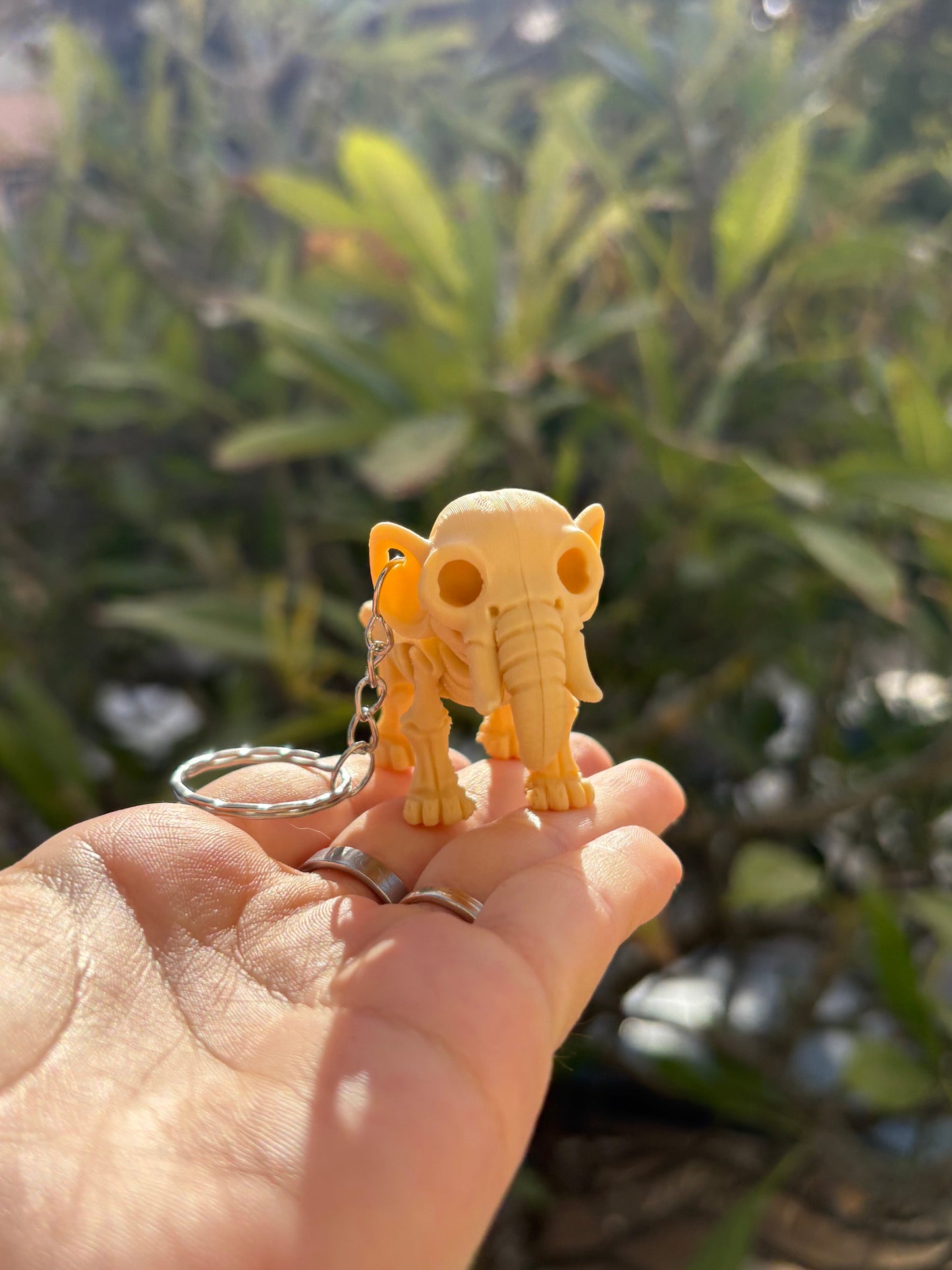 Elephant Skeleton Keychain