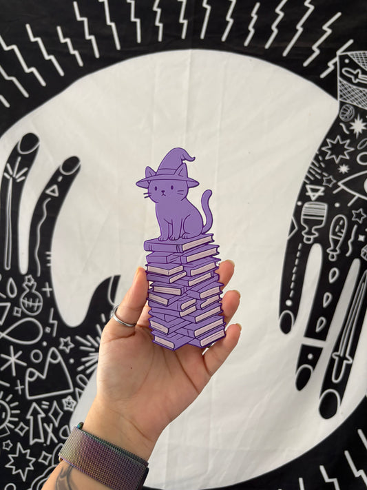 Witchy Cat on Books Bookmark