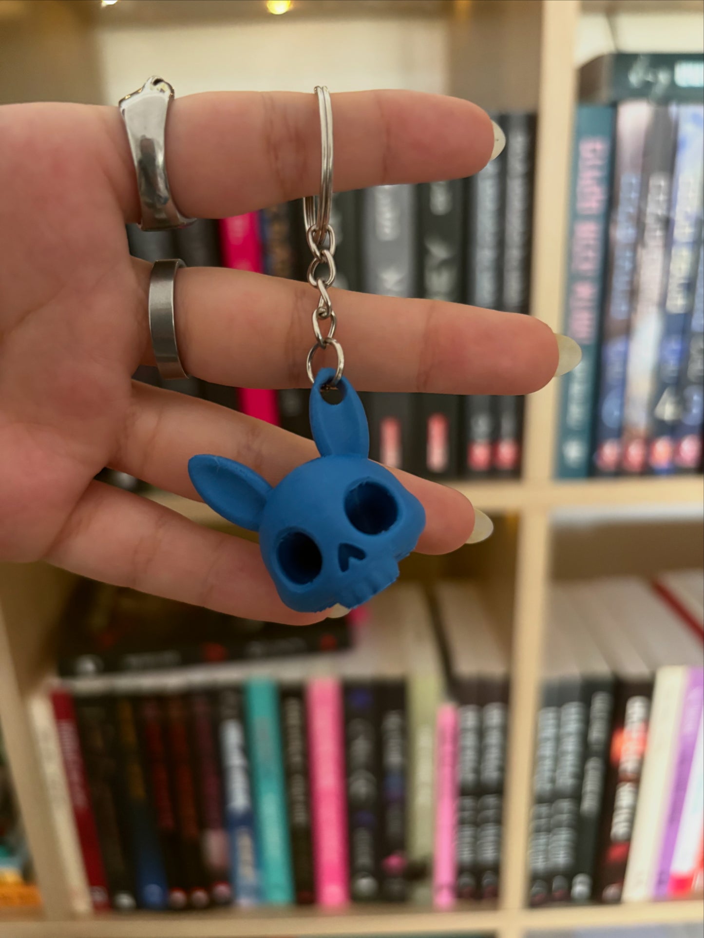 Bunny skull keychain