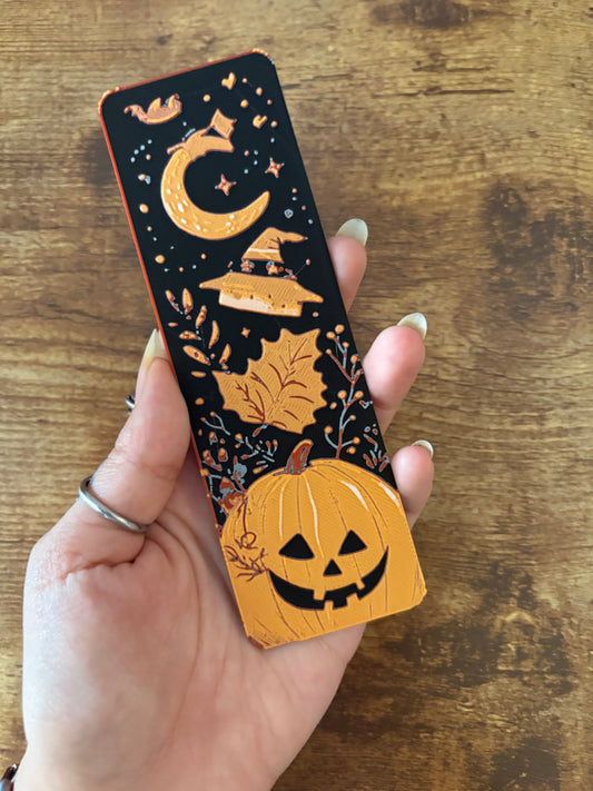 Halloween pumpkin bookmark