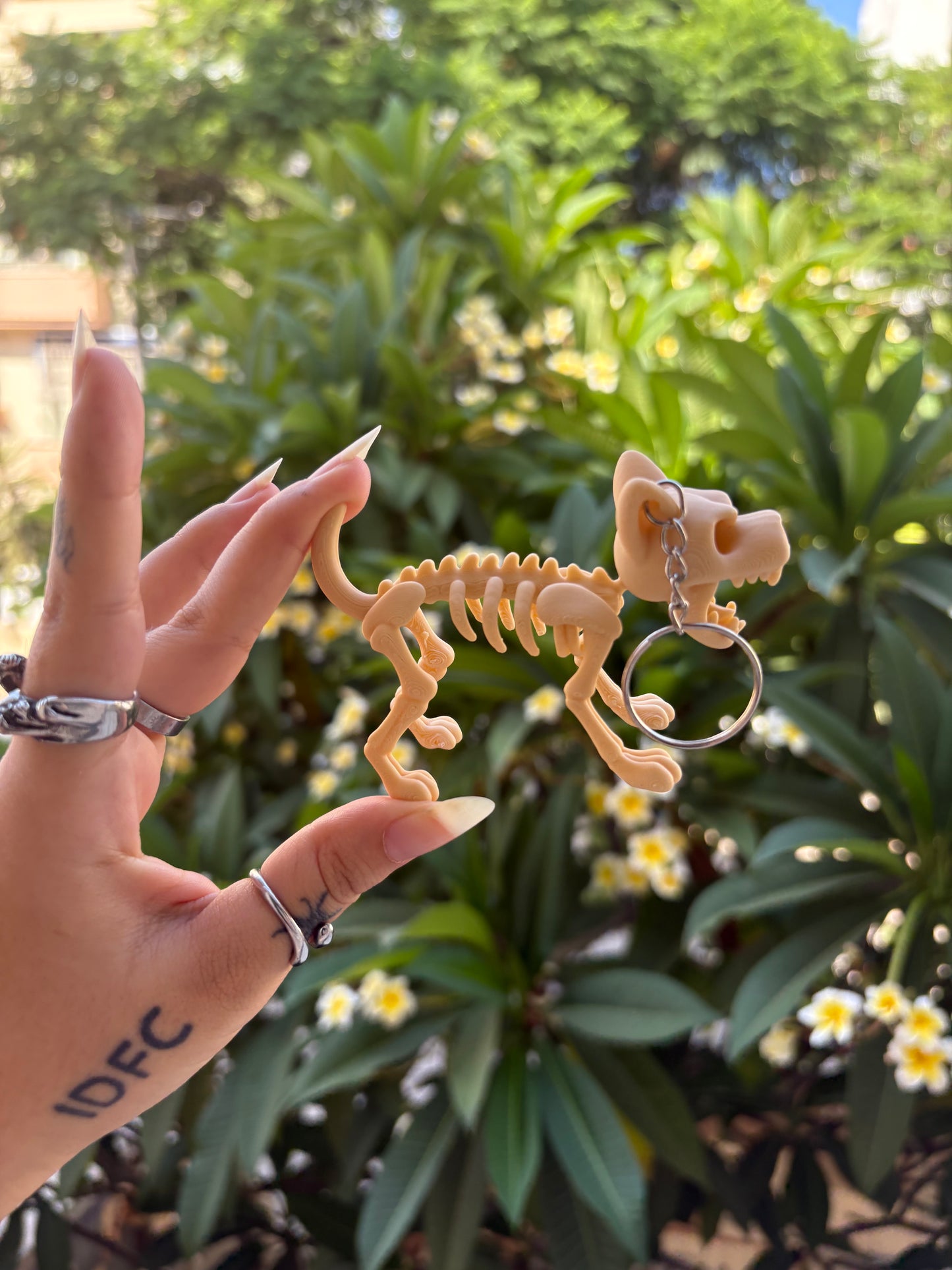 Dog Skeleton Keychain