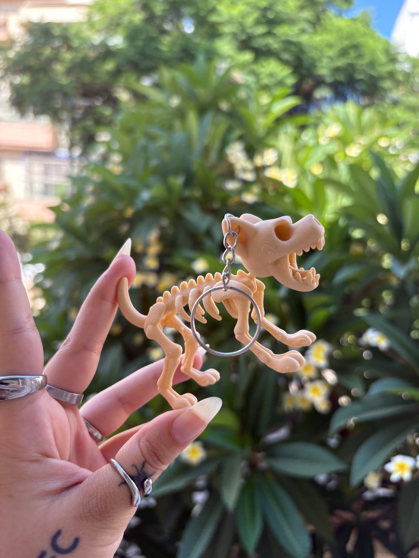 Dog Skeleton Keychain