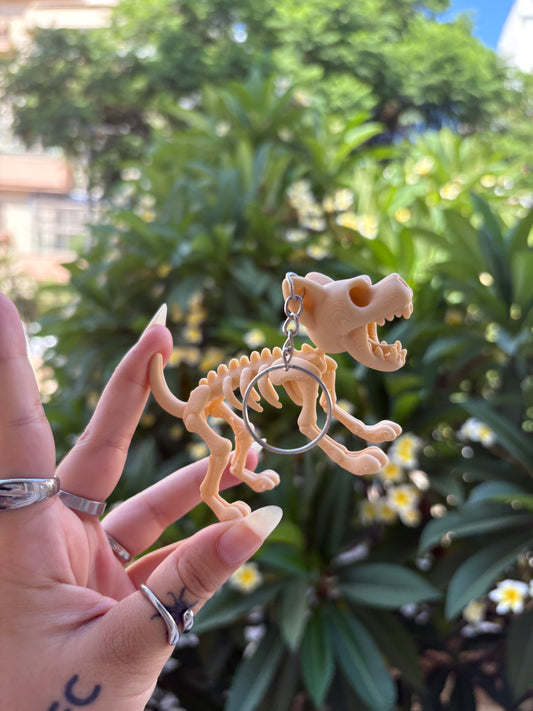 Dog Skeleton Keychain