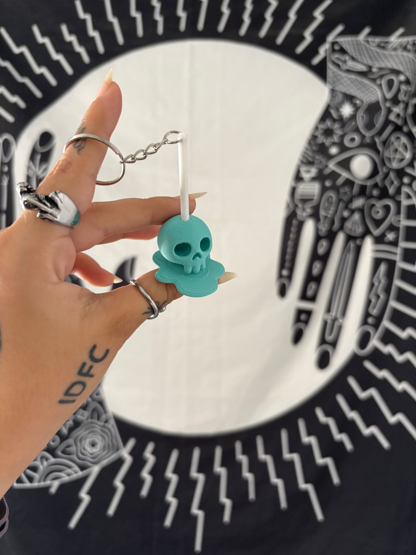 Skull Lollipop keychain