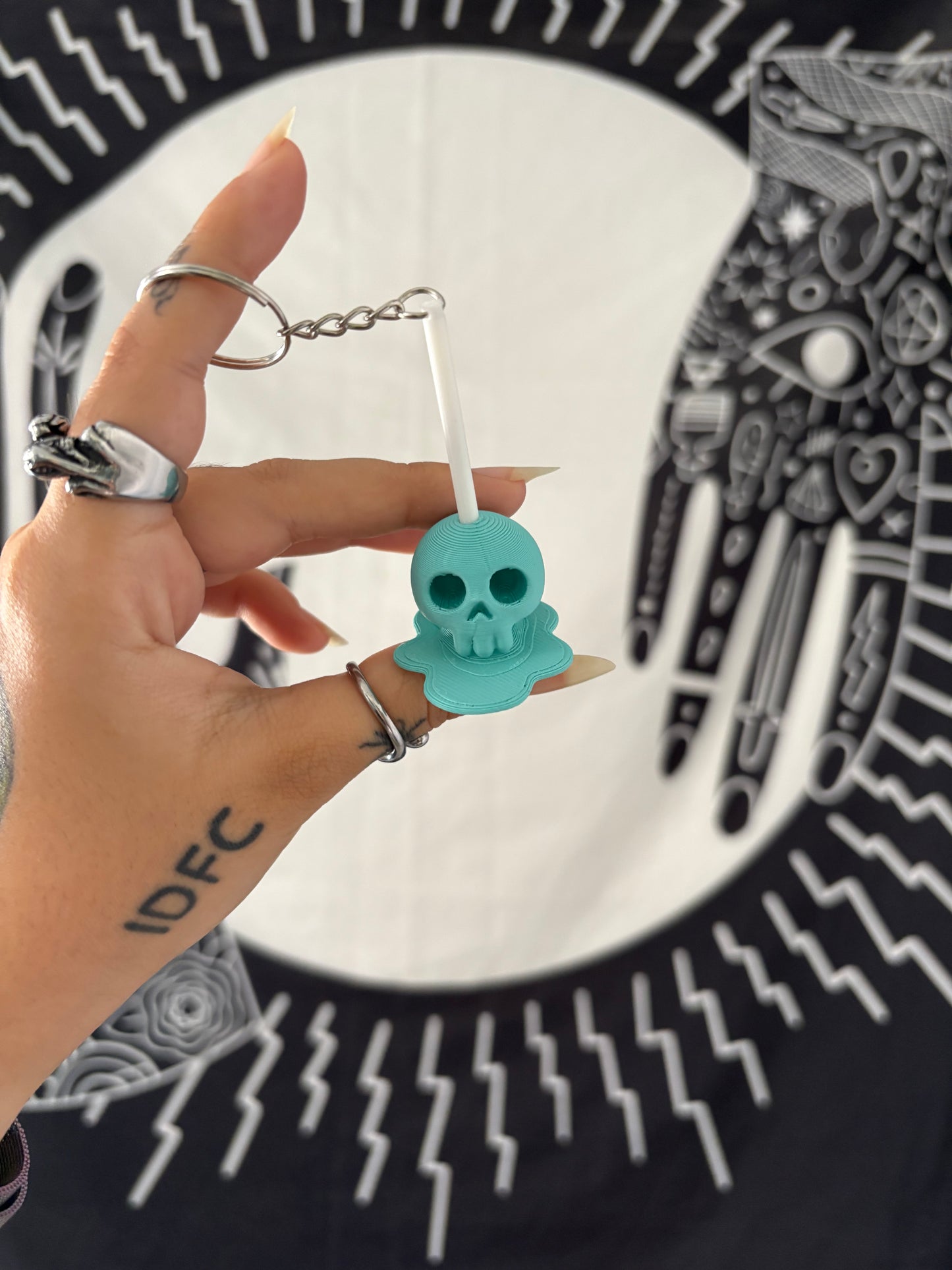 Skull Lollipop keychain