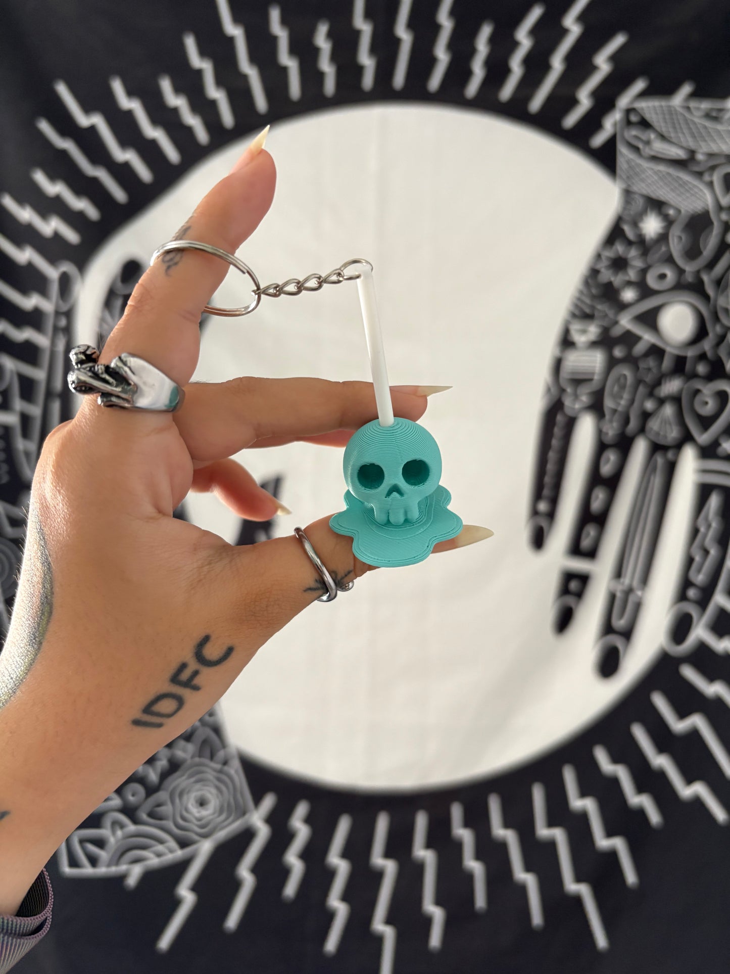 Skull Lollipop keychain