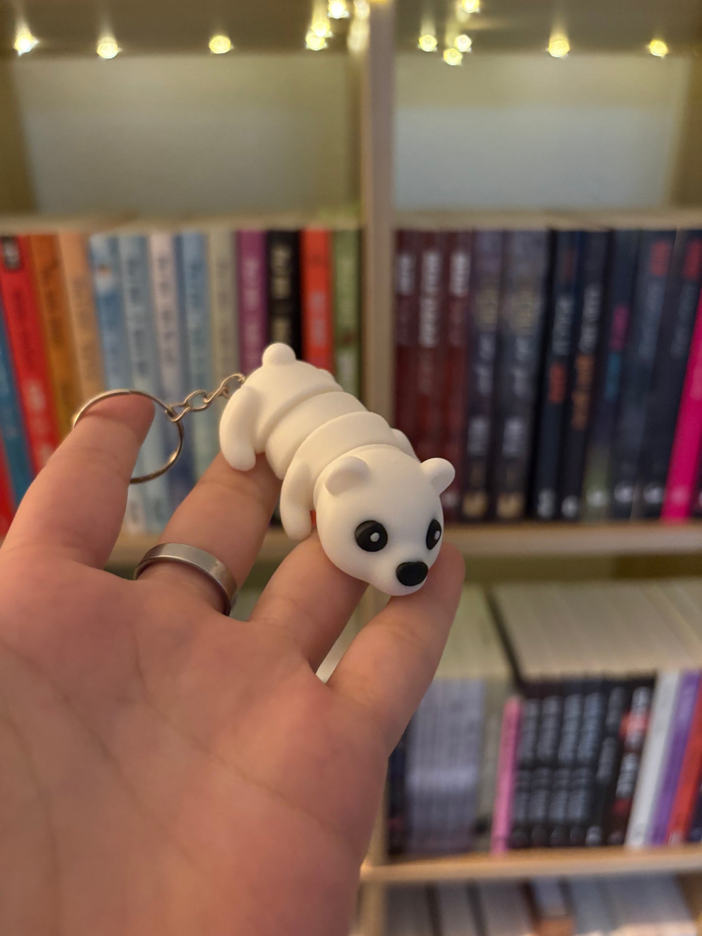 Articulated Polar Bear Keychain